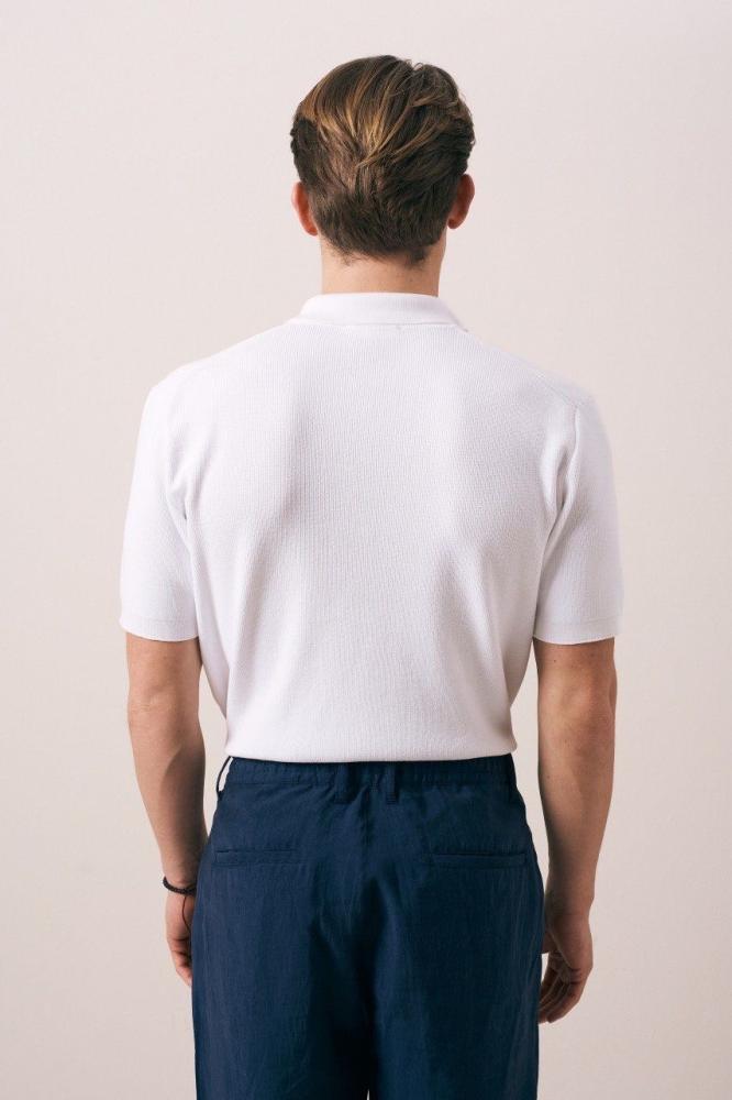 Classic polo T-shirt with zipper