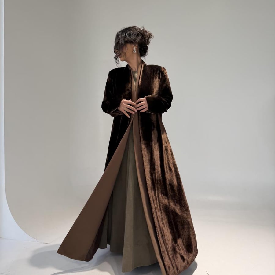 Velvet brown suit