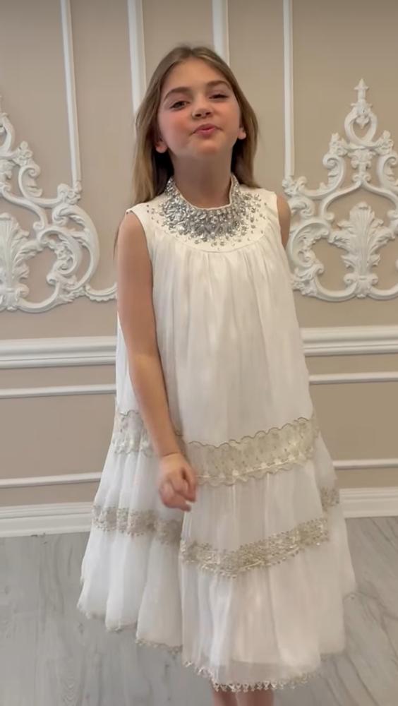 Cream-colored dress