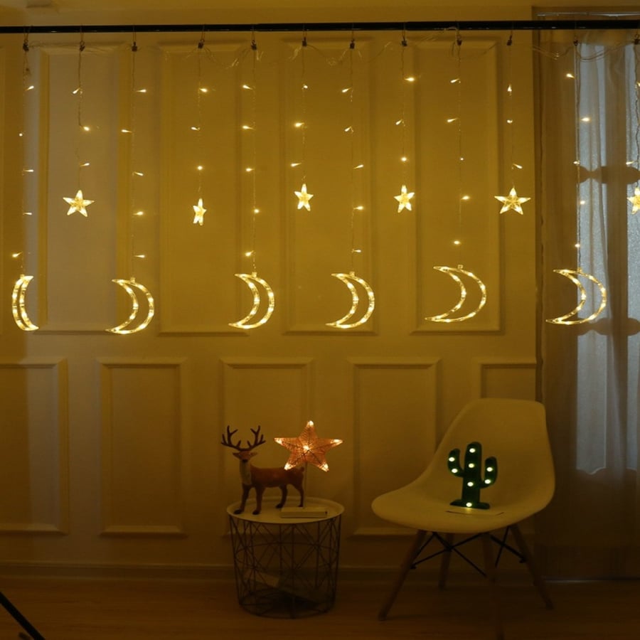 اضاءة رمضان هلال و نجمة