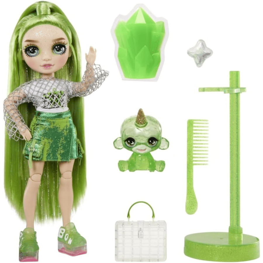 Rainbow High - Fashion doll with slime and pet - Jad (Green)