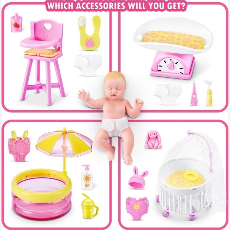 ZURU 5 Surprise My Mini Baby Series 2 – دمية طفل مصغرة مع 5 مفاجآت حكا