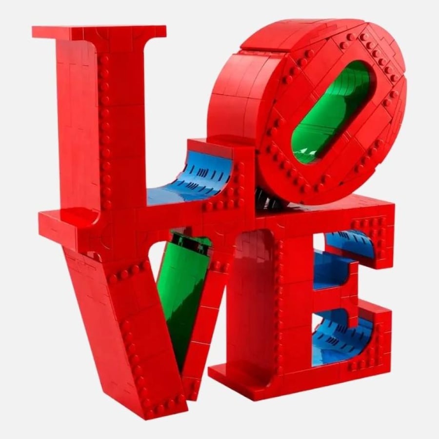 ليغو - مجموعة بناء مجسم LOVE الفني - ديكور إبداعي فاخر للكبار حكاية طف