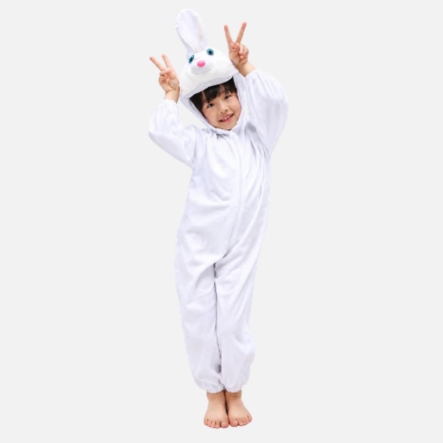 زي تنكري - ارنب ابيض للأطفال مقاس  S مقاس 75-85 سم