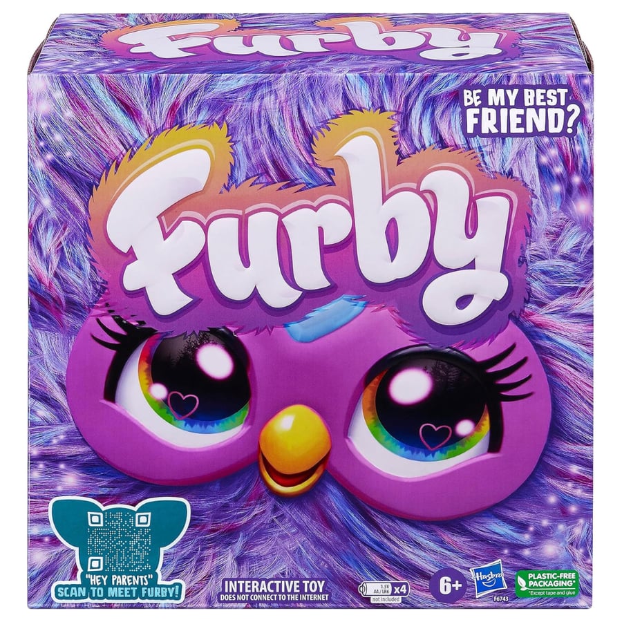 Furby - Interactive Purple Plush Toy with Voice Activation - 15 Accessories