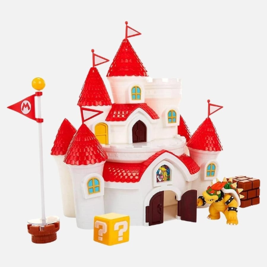Super Mario Mushroom Kingdom Castle Playset with Exclusive Bowser Figure