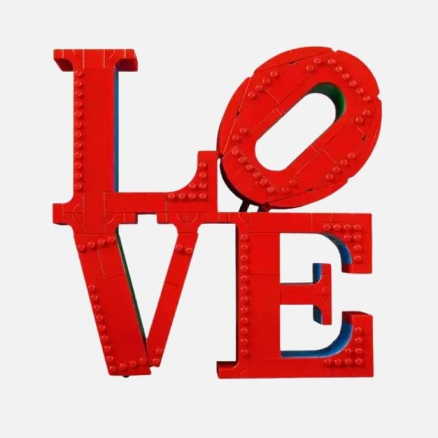 ليغو - مجموعة بناء مجسم LOVE الفني - ديكور إبداعي فاخر للكبار متجر حكا