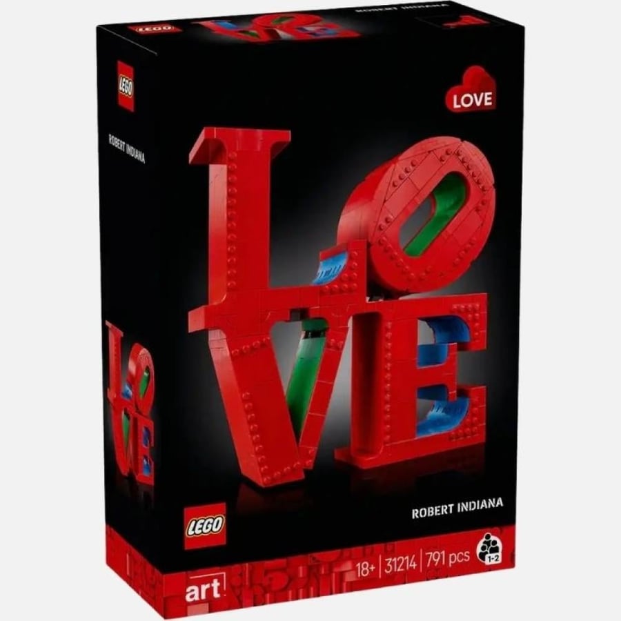 ليغو - مجموعة بناء مجسم LOVE الفني - ديكور إبداعي فاخر للكبار