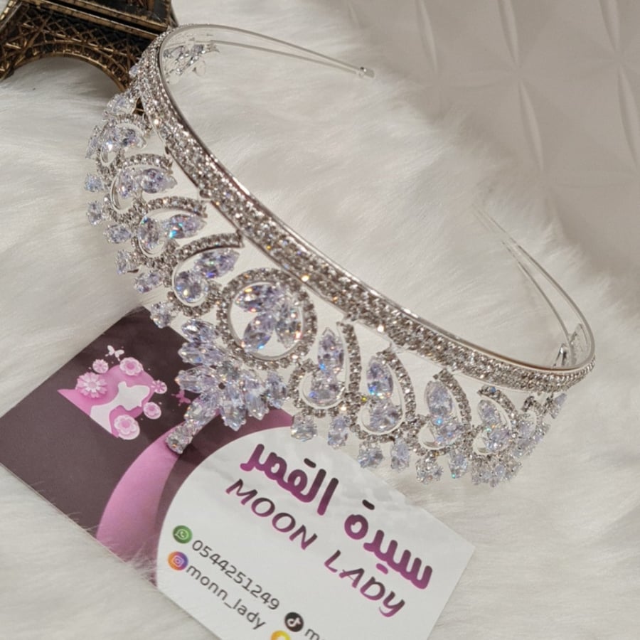 اكسسوار شعر تاج زركون