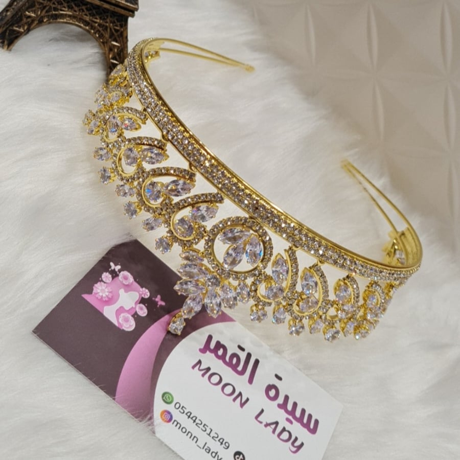 اكسسوار شعر تاج زركون