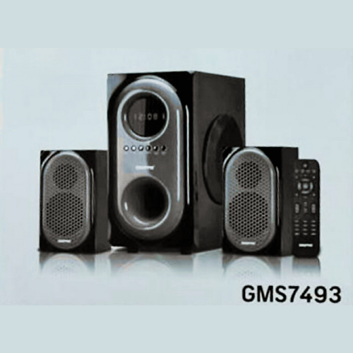 جيباس نظام مسرح منزلي 2.1 قناة مع خاصية التعادل الصوتي GMS7493 اسود