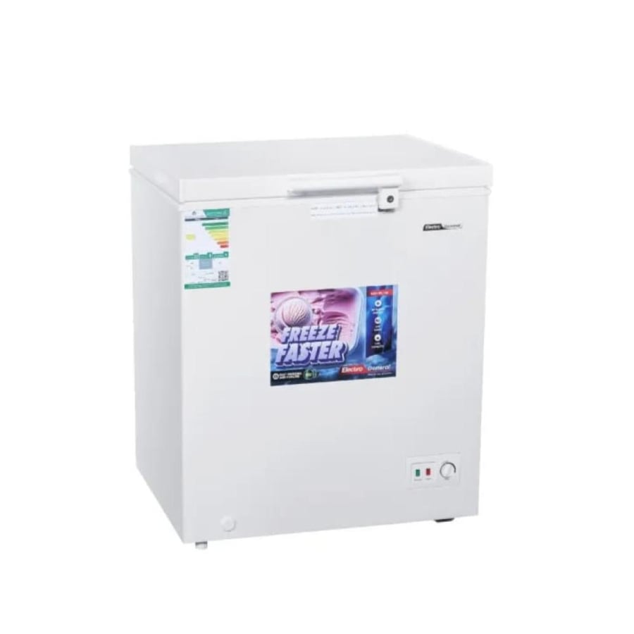 فريزر أفقي Electro General سعة 145 لتر - تجميد فائق وإضاءة LED - موديل NCH-WL146