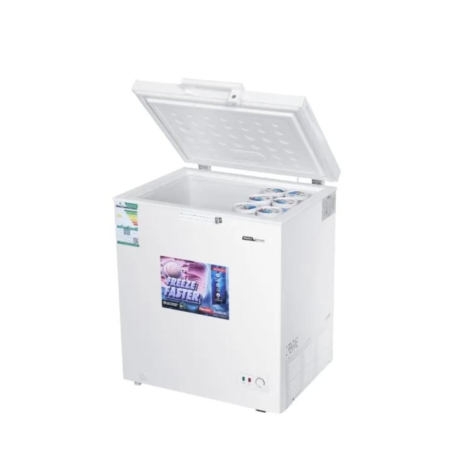 فريزر أفقي Electro General سعة 145 لتر - تجميد فائق وإضاءة LED - موديل NCH-WL146