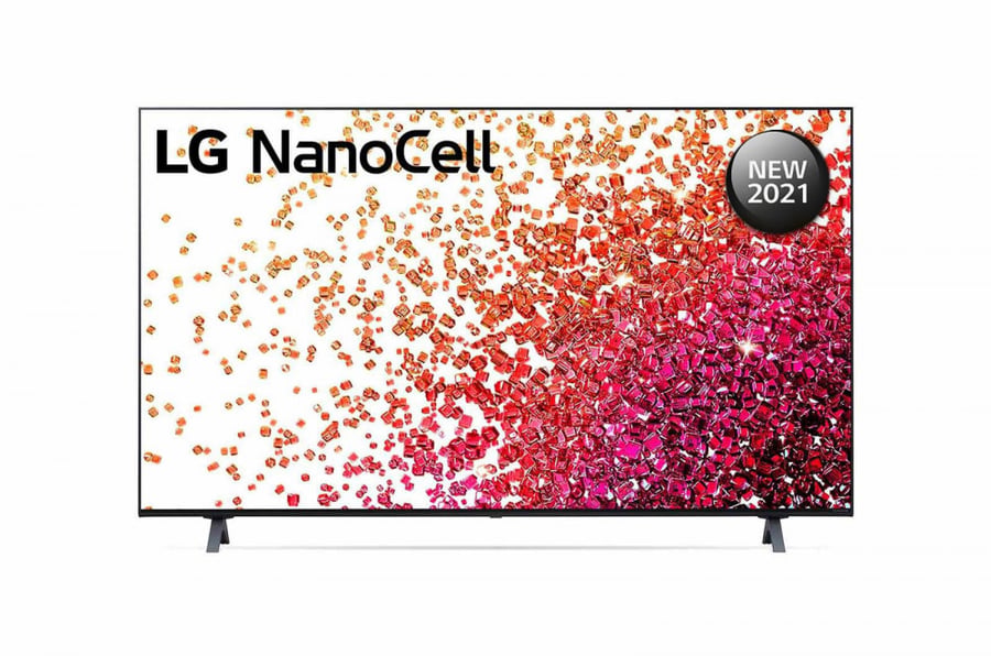 55nano75vpa تلفزيون NanoCell من إل جي بدقة 4K حقيقية مقاس 55 بوصة من السلسلة 75، ألوان خلايا النانو، معالج رباعي النواة ‎4K، شاشة سينما