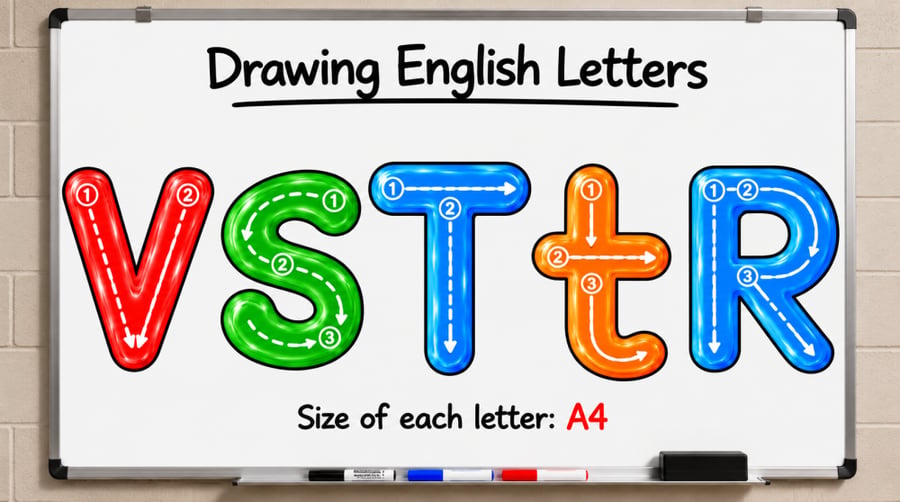 رسم الحروف الانجليزية