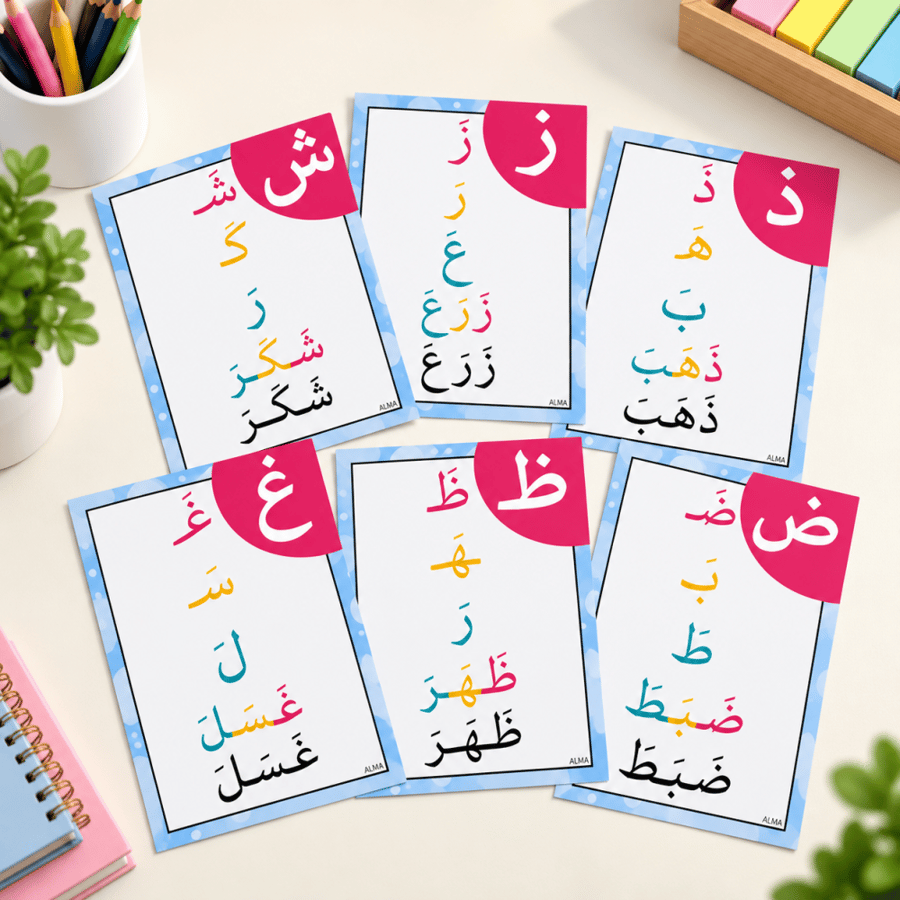 بطاقات هرم القراءة