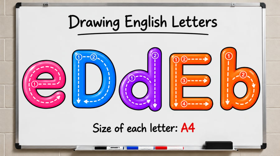 رسم الحروف الانجليزية