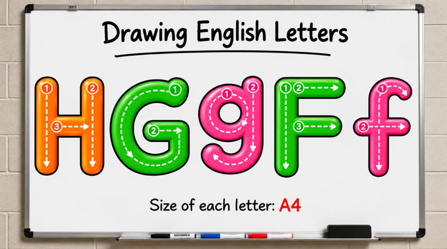 رسم الحروف الانجليزية