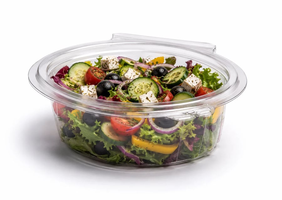 Oval container with hinged lid | 145 ml