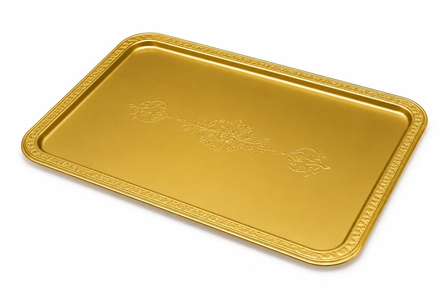 Rectangular Gold Tray | 2 kg