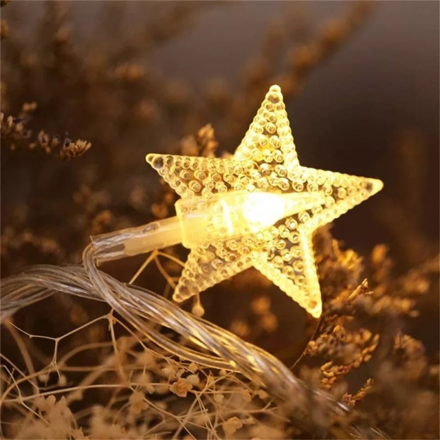 ديكور أضواء رمضان نجمة led  بالبطاريه