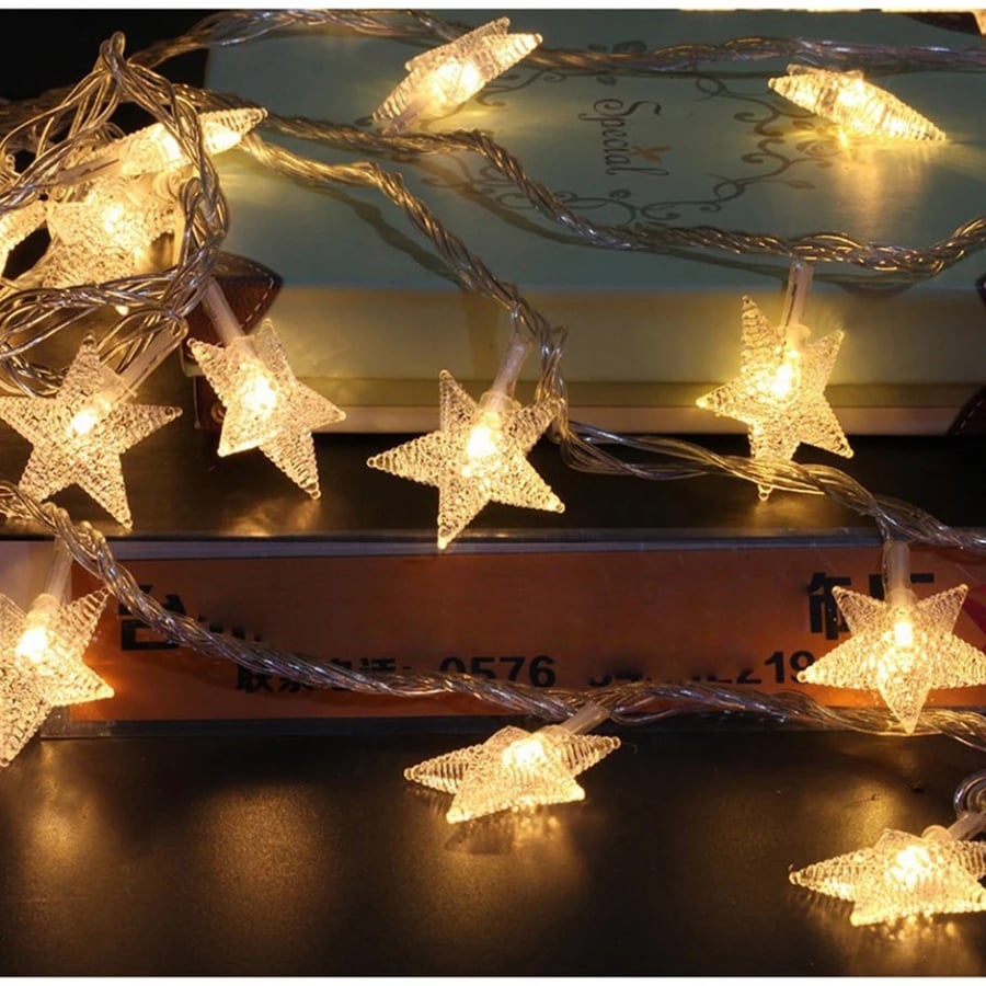 ديكور أضواء رمضان نجمة led  بالبطاريه