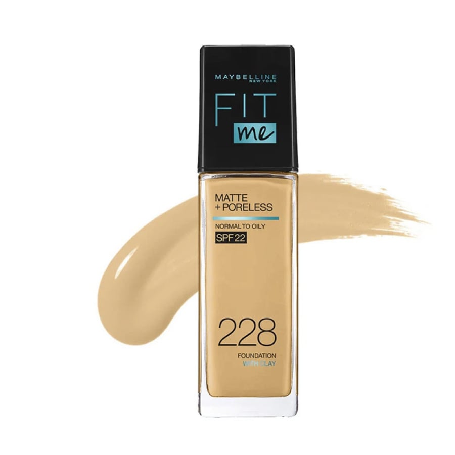 ميبيلين كريم الاساس فيت مي مات اند بورليس spf 22 رقم 228