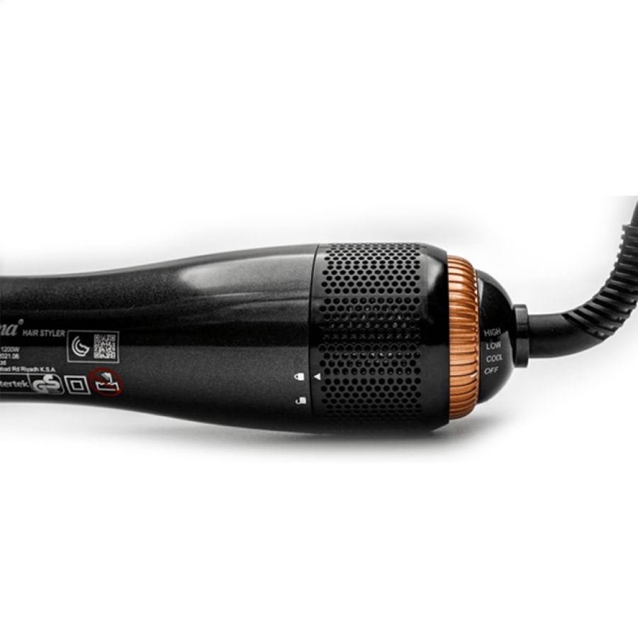 فرشاة حراريه مع مملس 2in1 من اوكيما Ok-715