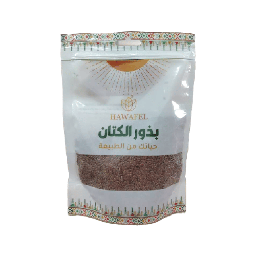 حوافل بذور الكتان طبيعي 100%  250 جرام