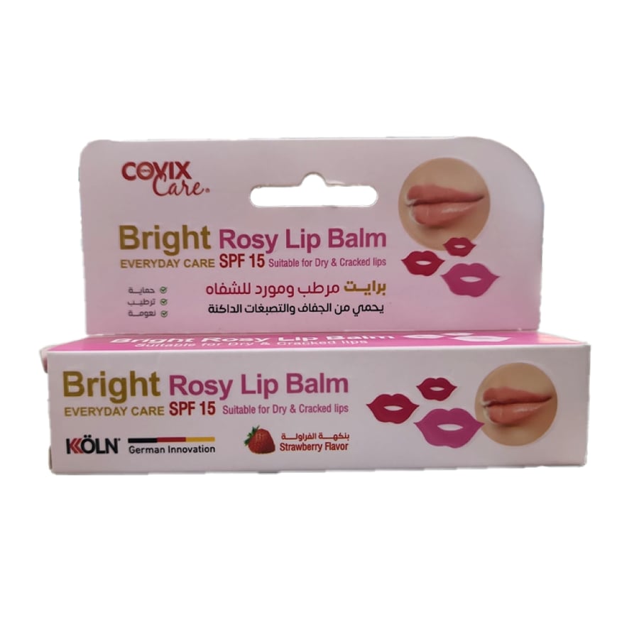 برايت مرطب ومورد للشفاه بنكهة الفراولة مع 15spf من كوفيكس كير