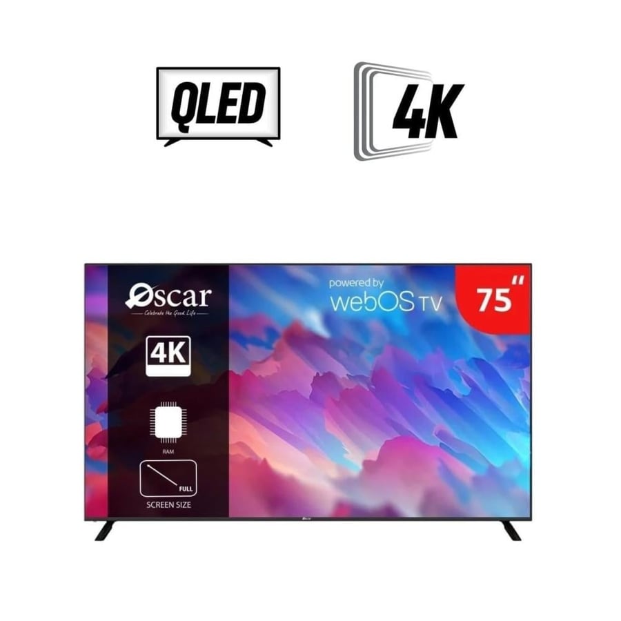 Oscar QLED Smart Screen 75 inches, webOS system - OS75QLEDW