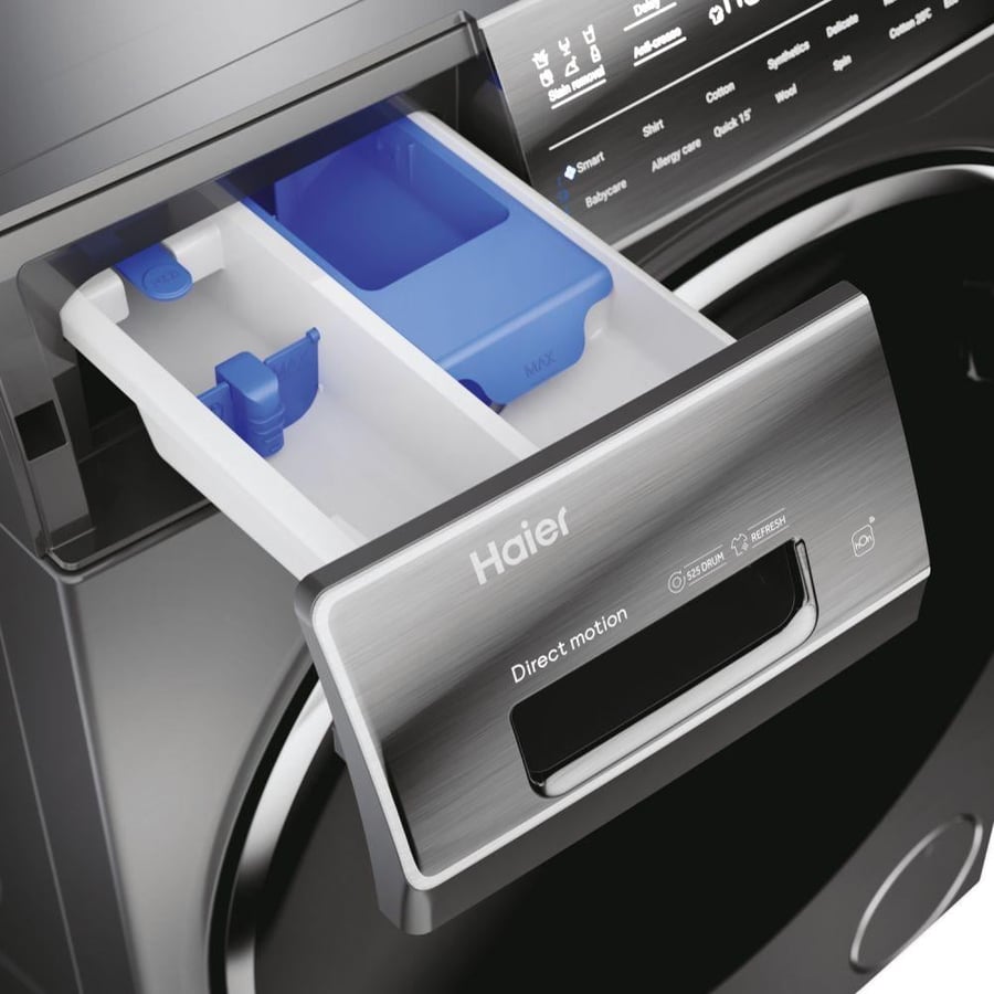 Haier front load washing machine 10 kg 14 programs Wi-Fi black color