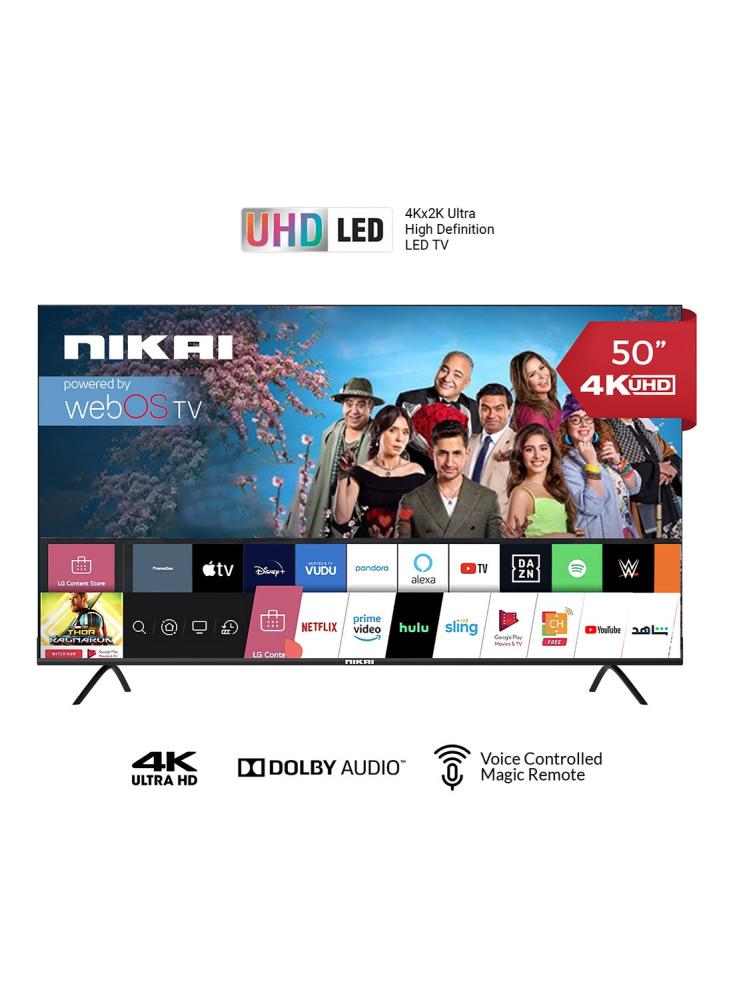 شاشة نيكاي سمارت 50 بوصة 4K UHD بنظام webOS – موديل NIK50MEU4STN