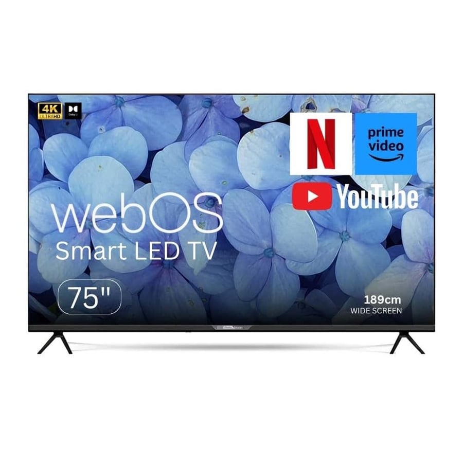 شاشة إلكترو جنرال ذكية 75 بوصة 4K UHD أسود (TH-75WBS20)