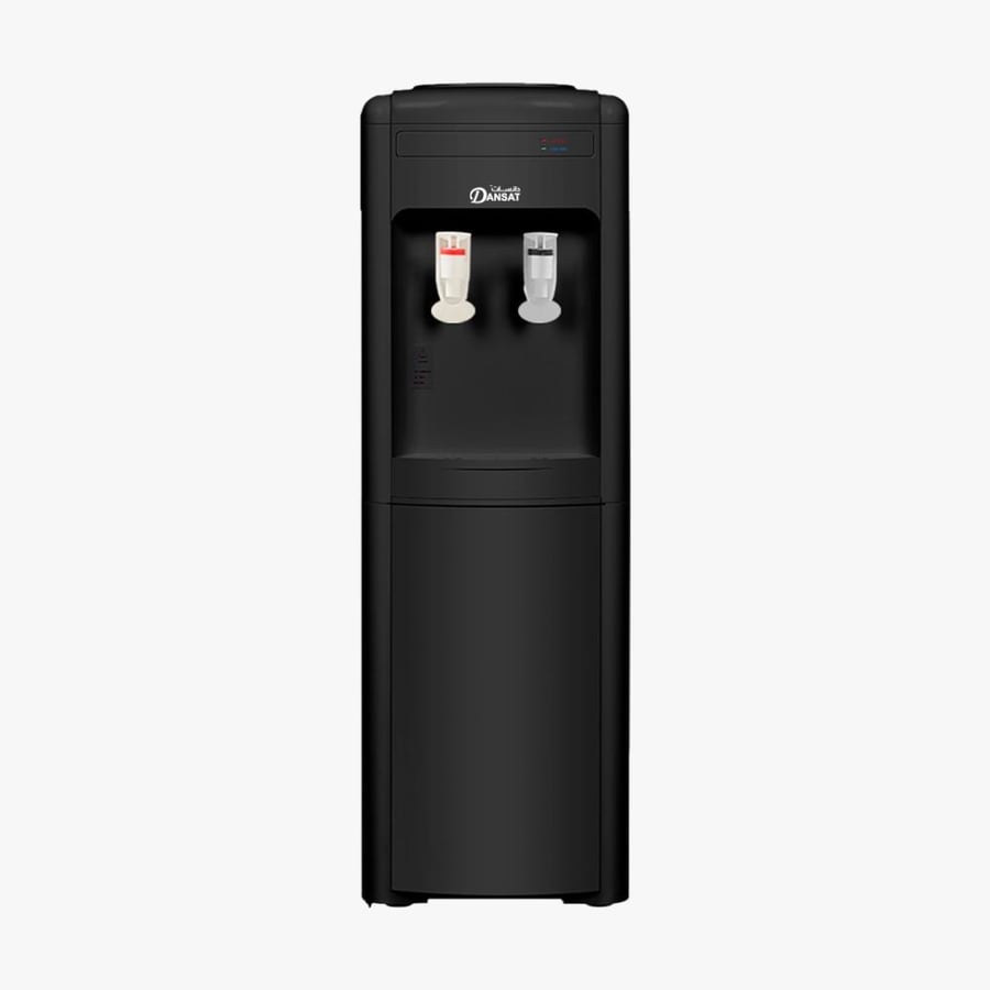 DANSA water cooler 2 faucet (hot and cold) with storage cabinet - black color - model DAN550WD