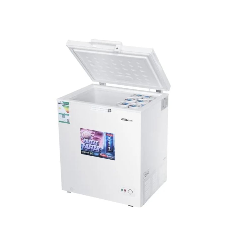 فريزر أفقي Electro General سعة 145 لتر - تجميد فائق وإضاءة LED - موديل NCH-WL146