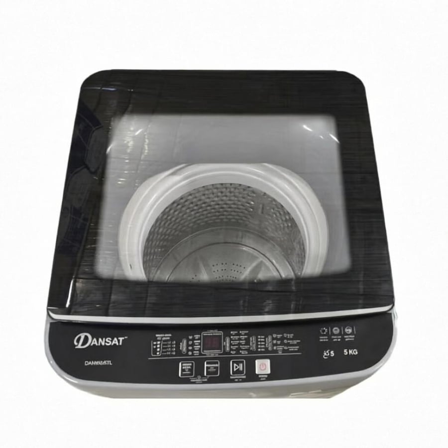 DANSA automatic top-loading washing machine 5 kg – silver – model DANWM5TL