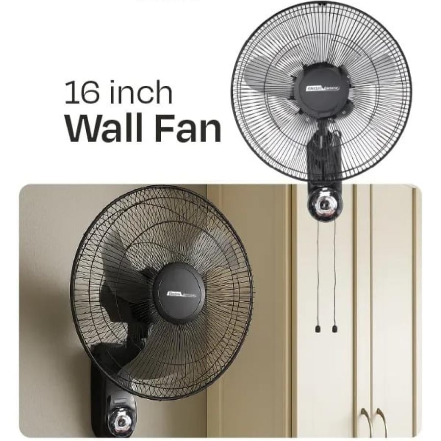 Wall fan Electro General size 16 inches with power 60 watts - model FWL-BK16