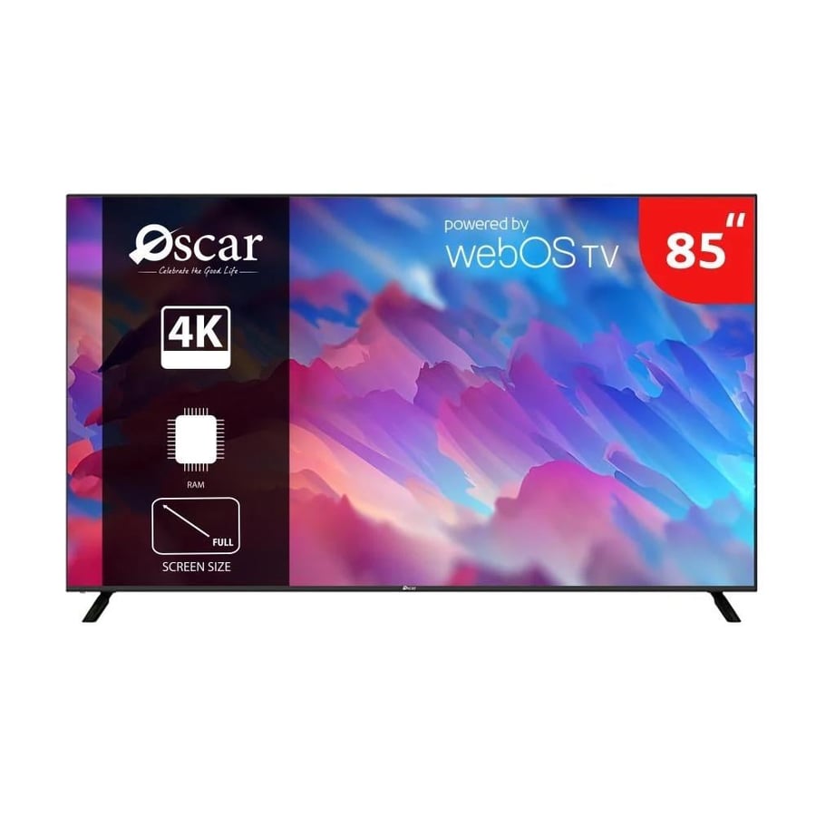 Oscar smart screen 85 inch – slim frame with smart remote – OS85LW4KM