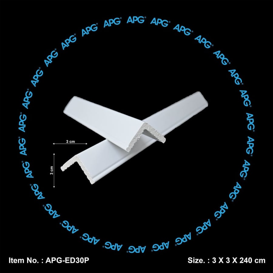 زاوية جدارية فايبر  3×3 سم - APG-ED30P