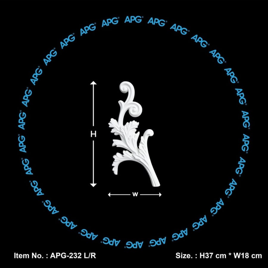 حلية فوم  18×37 سم - APG-232 - (طقم حبتين يمين ويسار)
