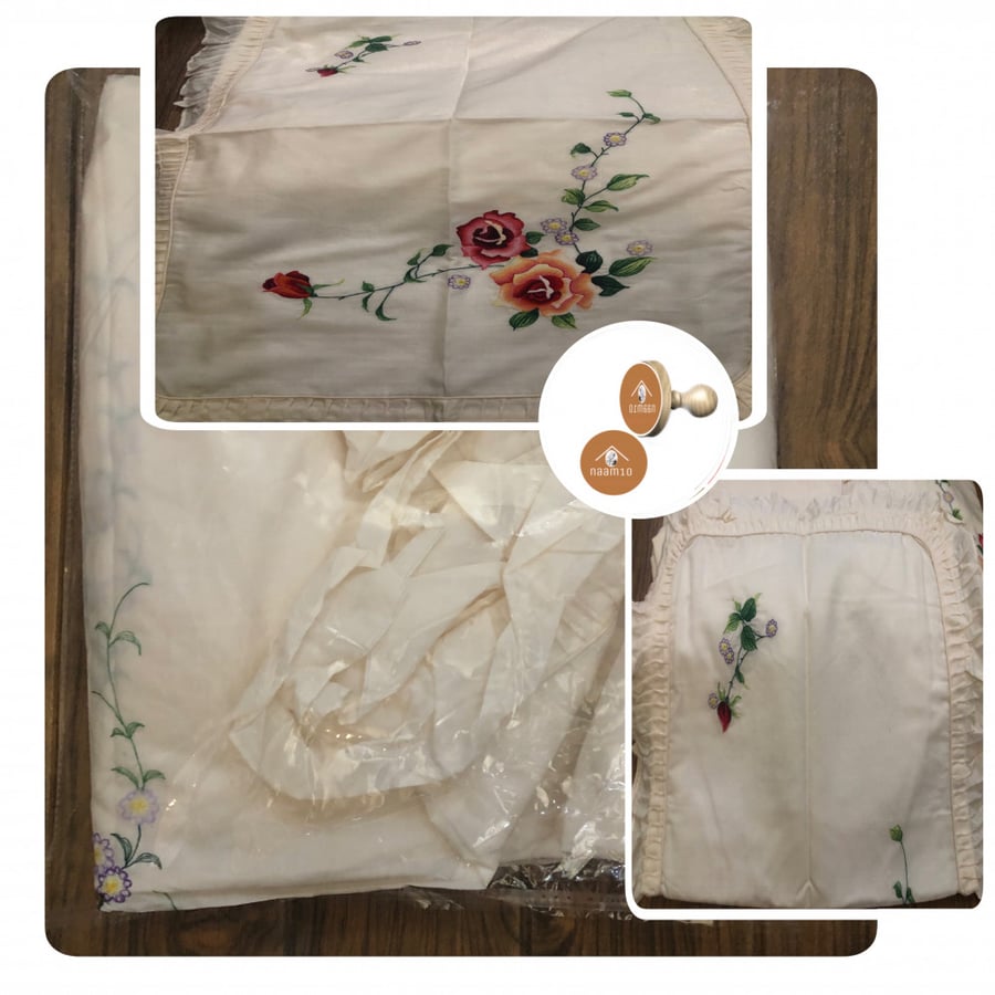 Cotton bedspread with set of two pillow covers