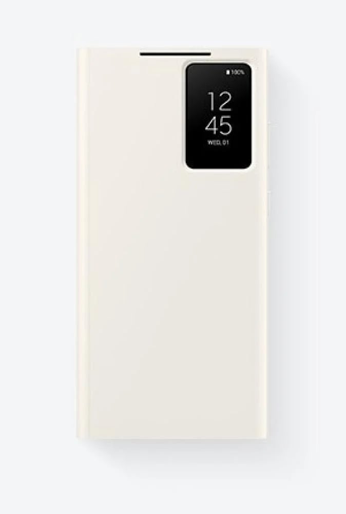 كفر Samsung Galaxy S23 Ultra Smart View كريمي