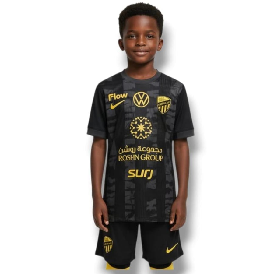طقم الاتحاد السعودي الأسود اطفال 2026