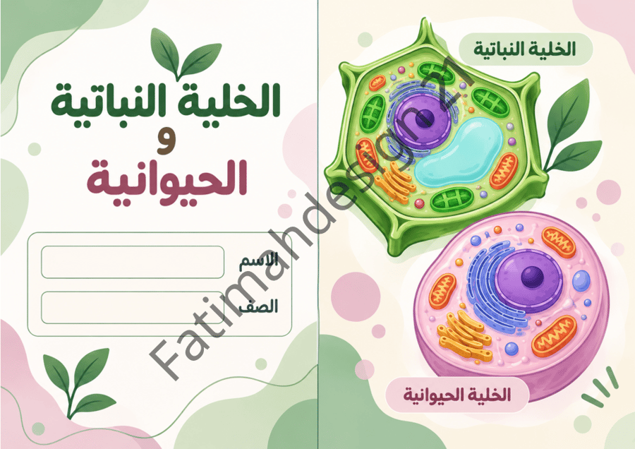 مطوية علوم الصف السادس الخلية