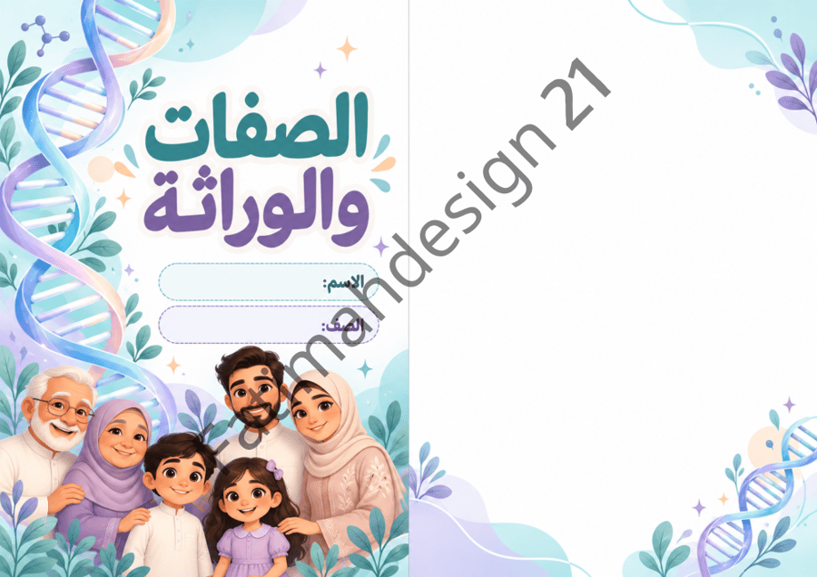 مطوية علوم الصف السادس  الصفات الوراثة