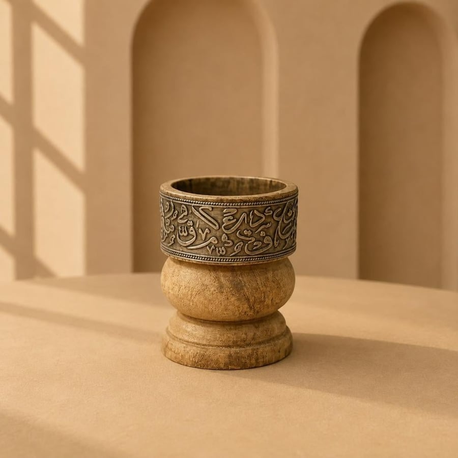 Indian incense burner, mini letters, gold