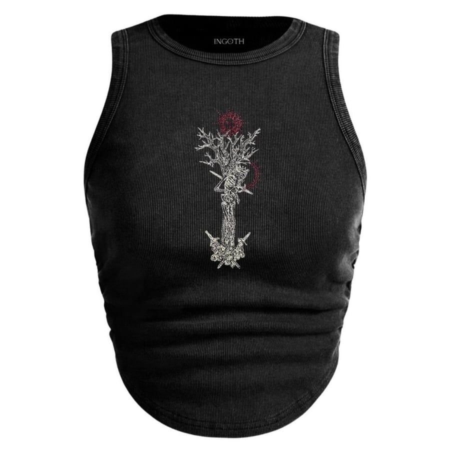The Betrayed Devil Washed Crop Top