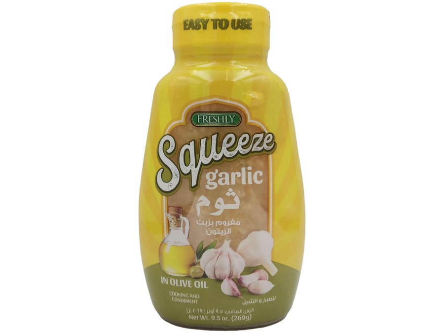 FRESHLY SQUEEZE GARLIC IN OLIVE OIL269ML