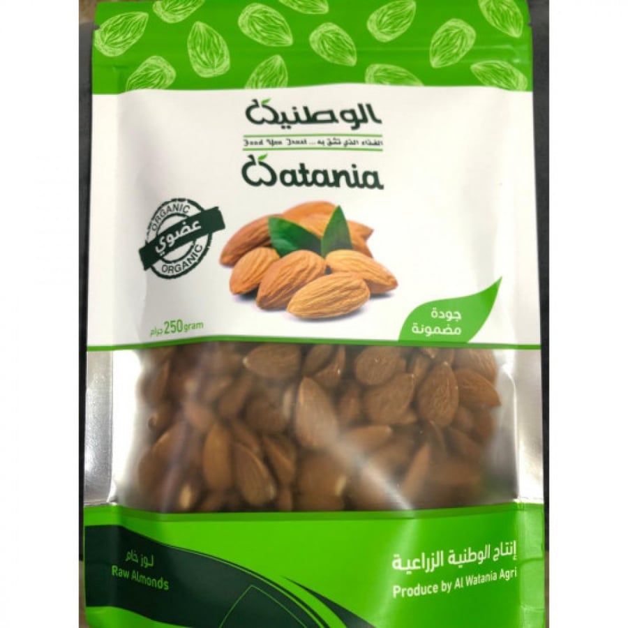 الوطنية لوز خام 250 جرام